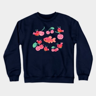 Cherry shrimp and Cherry barb Crewneck Sweatshirt